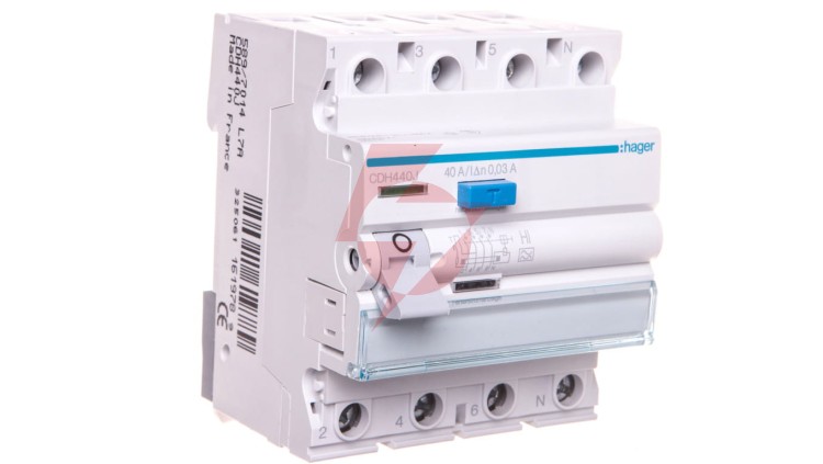 Wyłącznik różnicowoprądowy 4P 40A 0,03A typ A -HI CDH440J
