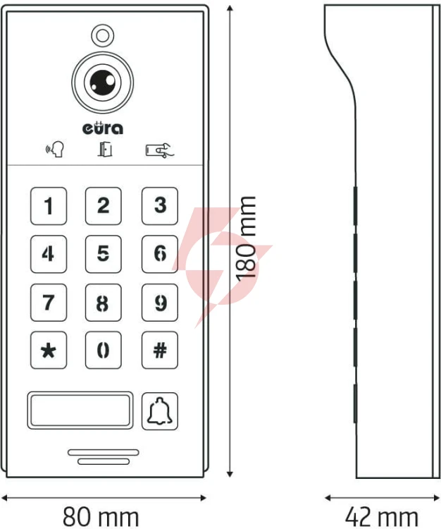 Wideodomofon eura vdp-30c5 tuya