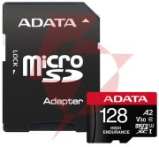 Adata karta microsd high endurance 128gb uhs1 u3 v30 a2 100/85mb/s + adapter