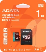 Adata karta pamięci microsd premier pro 1tb uhs1 u3 v30 100/85 mb/s + adapter