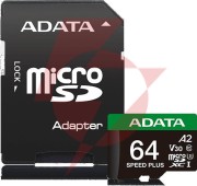 Adata karta pamięci microsd speed plus 64gb uhs1 u3 v30 a2 160/140 mb/s