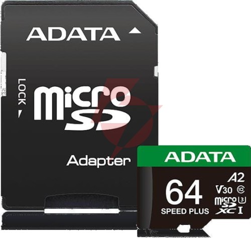 Adata karta pamięci microsd speed plus 64gb uhs1 u3 v30 a2 160/140 mb/s