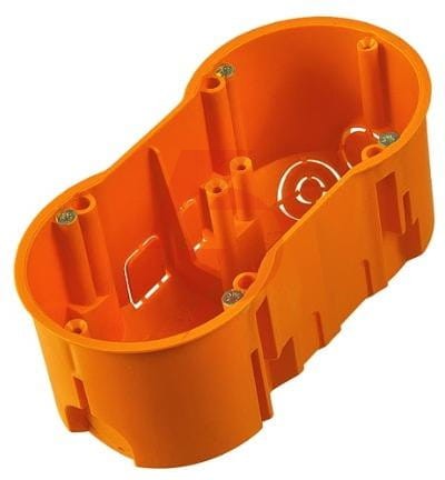 Puszka końcowa 60 podwójna z wkrętami, głęboka pawbol a.0042wpg