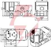 Puszka głęboka podtynk łączeniowa do elektroniki fi 68 pawbol a.0083