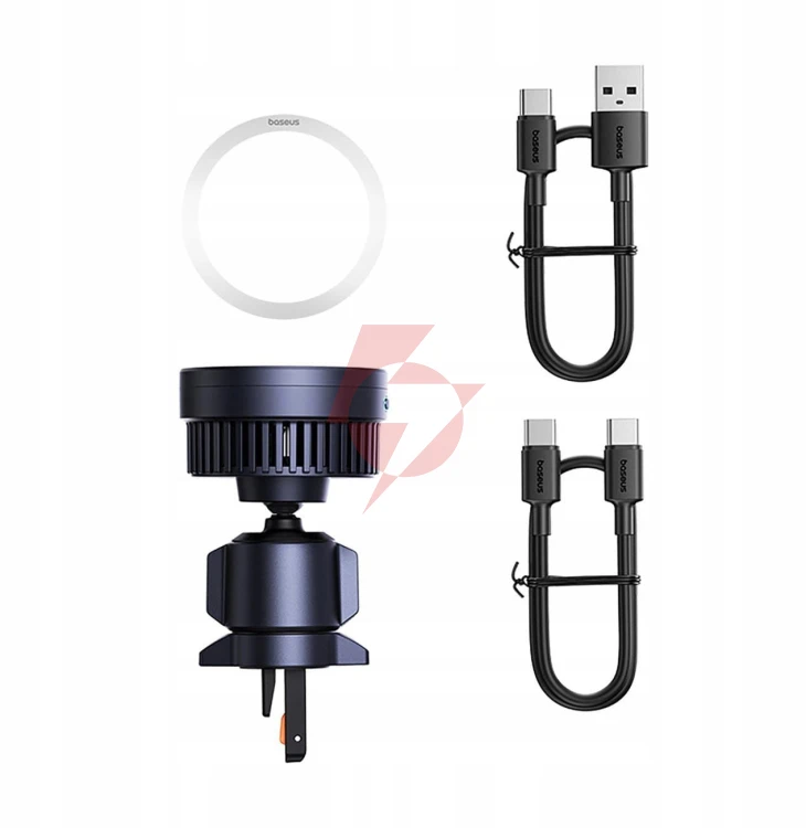 Uchwyt samochodowy ładowarka indukcyjna baseus magpro bs-cw04 qi 2.0 15w magsafe na kratkę czarny