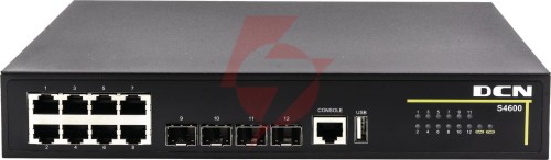 Switch dcn s4600-12x-si l2 8xrj45/4xsfp+