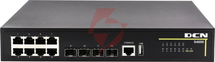 Switch dcn s4600-12x-si l2 8xrj45/4xsfp+