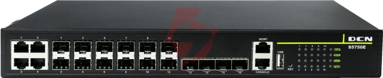 Switch dcn s5750e-16f-si-d l3 lite 8xsfp+/4xcombo/4x10g