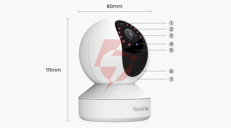 Kamera ip reolink e340 wewnętrzna obrotowa 8mpx wifi biała 