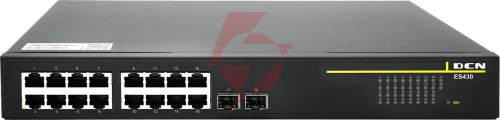 Switch dcn es430-18p-poe l2 16xpoe+/2xsfp (250w)