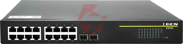 Switch dcn es430-18p-poe l2 16xpoe+/2xsfp (250w)