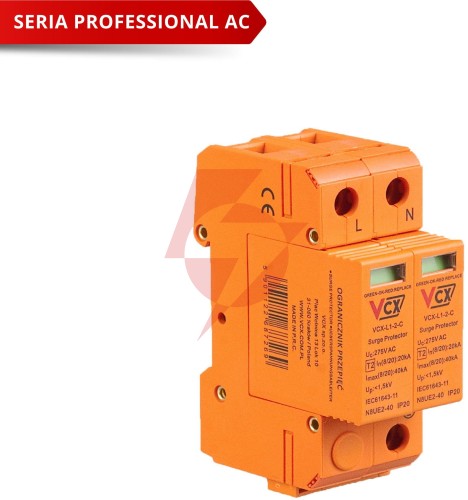 Ogranicznik przepięć klasy c 2p (t2) vcx professional