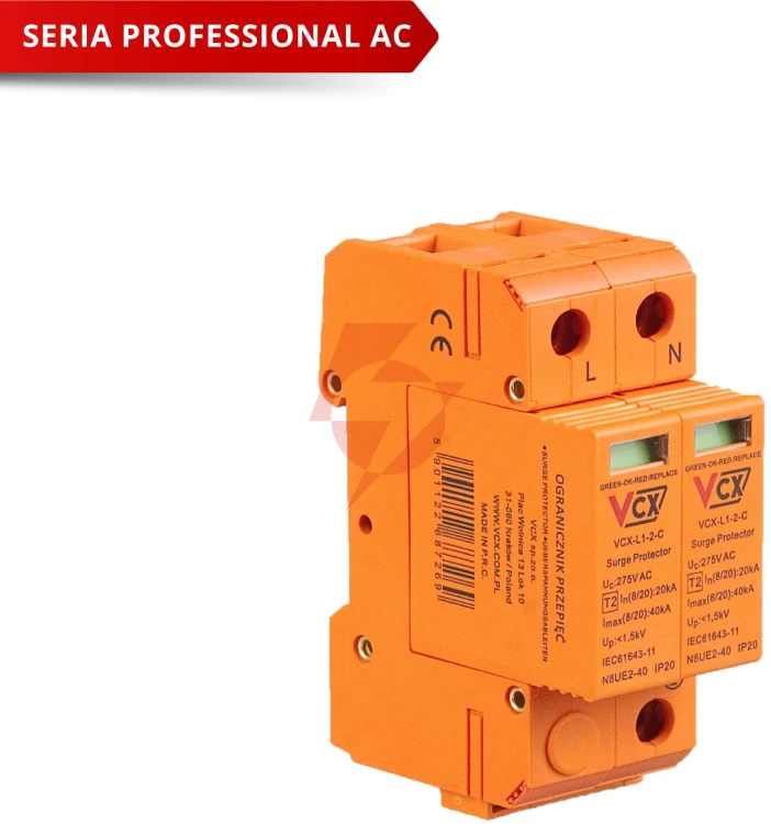 Ogranicznik przepięć klasy c 2p (t2) vcx professional