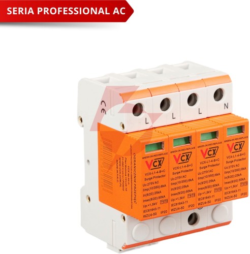 Ogranicznik przepięć klasy b+c 4p (t1t2) 6ka vcx professional