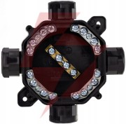 Puszka natynkowa hermetyczna pg16, ip 67 (5x4mm2), kolor czarny pawbol a.0035c