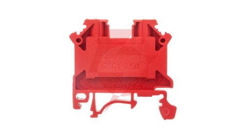 Złączka szynowa 2-przewodowa 2,5mm2 czerwona NOWA ZSG1-2.5Nc 11221311