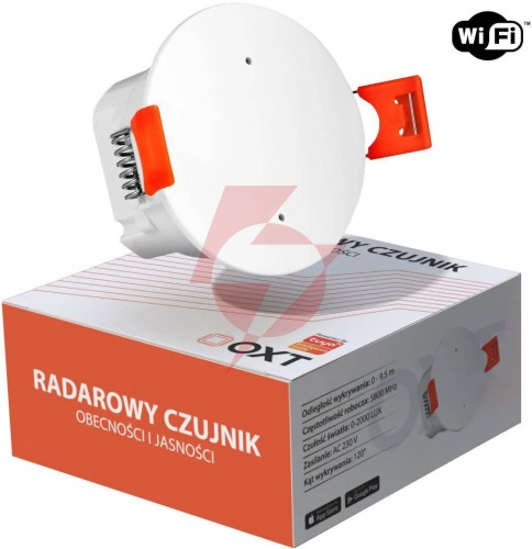 Oxt czujnik radar obecności jasności 230v wifi tuya t150