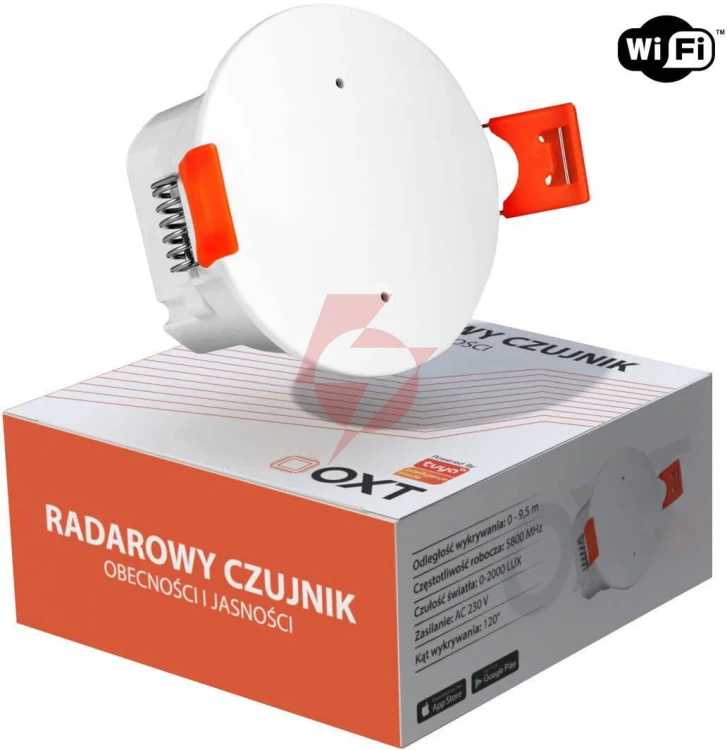 Oxt czujnik radar obecności jasności 230v wifi tuya t150