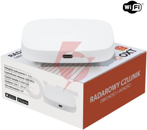 Oxt czujnik radar obecności jasności usb wifi tuya t155