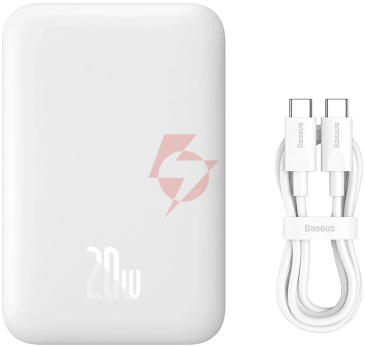 Powerbank baseus magnetic mini air ppcxm06a 6000mah magsafe 15w pd qc 20w usb-c + kabel