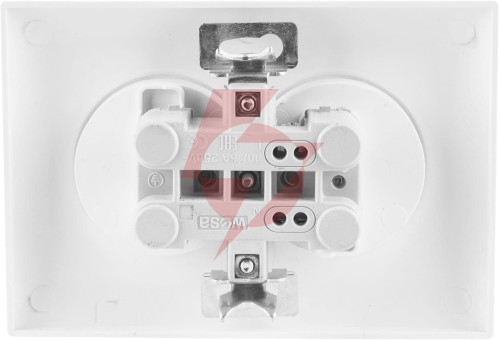 Gniazdo podwójne z uziemieniem vcx wesa lc 16 czarny