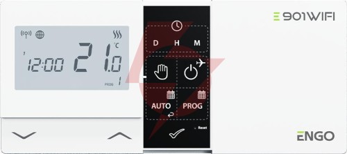 Engo controls e901-wifi - regulator temperatury bezprzewodowy, wi-fi, internetowy, biały, 868mhz