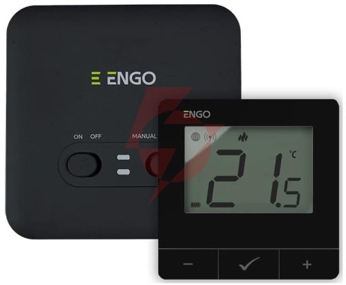 Engo controls e20i-b - internetowy, bezprzewodowy regulator temperatury, wi-fi, czarny