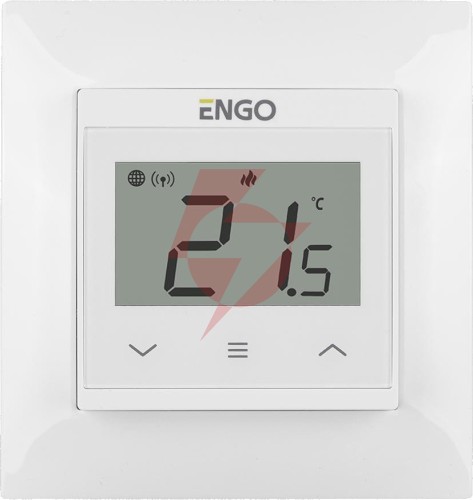Engo controls e55-w - internetowy, podtynkowy regulator temperatury do ramki 55x55, wi-f