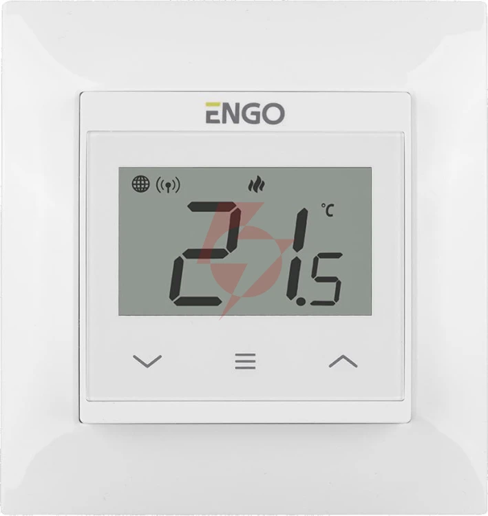 Engo controls e55-w - internetowy, podtynkowy regulator temperatury do ramki 55x55, wi-f