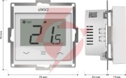 Engo controls e55-w - internetowy, podtynkowy regulator temperatury do ramki 55x55, wi-f