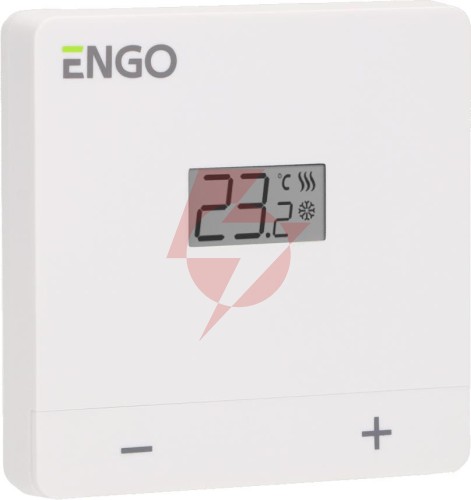 Engo controls easy-24w - przewodowy, natynkowy regulator temperatury, 24v, biały