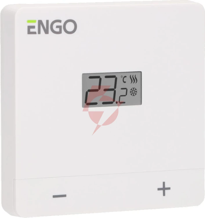 Engo controls easy-24w - przewodowy, natynkowy regulator temperatury, 24v, biały