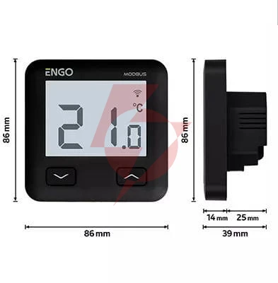Engo controls e10-mbusb - internetowy, podtynkowy  regulator temperatury, modbus, wi-fi, 230v,