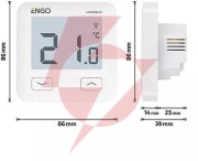 Engo controls e10-mbusw - internetowy, podtynkowy  regulator temperatury, modbus, wi-fi, 230v,