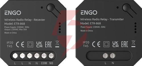 Engo controls etr-868 - przekaźnik bezprzewodowy engolink, sterowany radiowo, 868mhz, 230v
