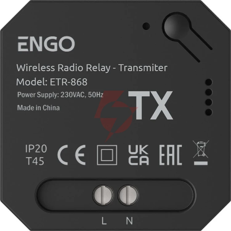 Engo controls etr-868 - przekaźnik bezprzewodowy engolink, sterowany radiowo, 868mhz, 230v