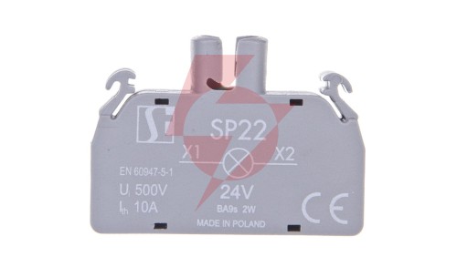 Oprawka lampki żarówka BA9s 24V AC/DC bez lampki SP22-1435R03