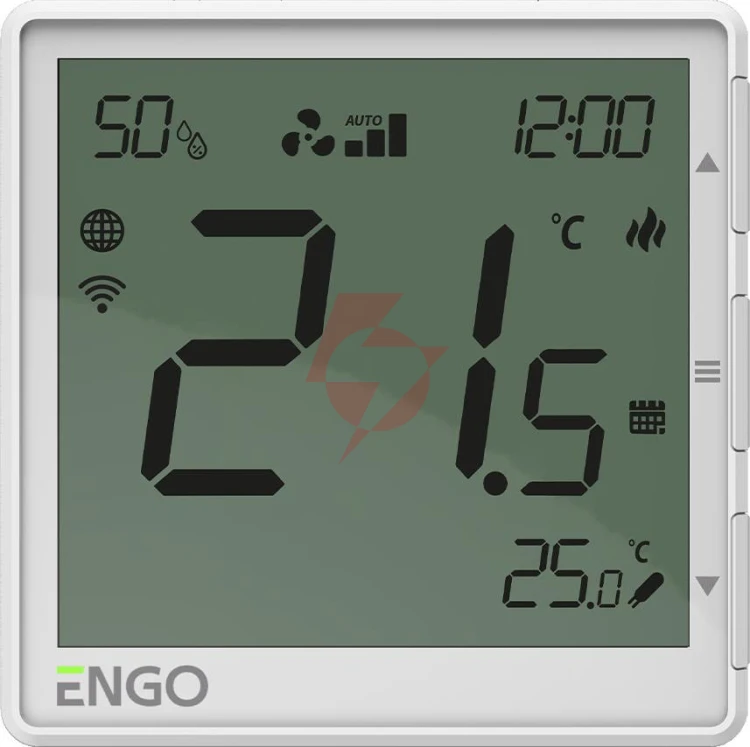 Engo controls efan-230w - regulator klimakonwektorów biały 230v, internetowy, podtynkowy , wif