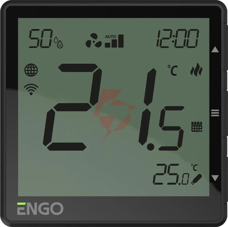 Engo controls efan-230b - internetowy, podtynkowy regulator klimakonwektorów, wi-fi, 230v