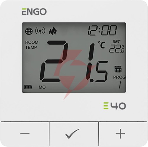 Engo controls e40-batw - programowany, internetowy, natynkowy regulator temperatury zigbee/868