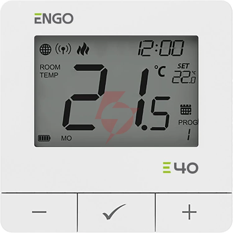 Engo controls e40-batw - programowany, internetowy, natynkowy regulator temperatury zigbee/868