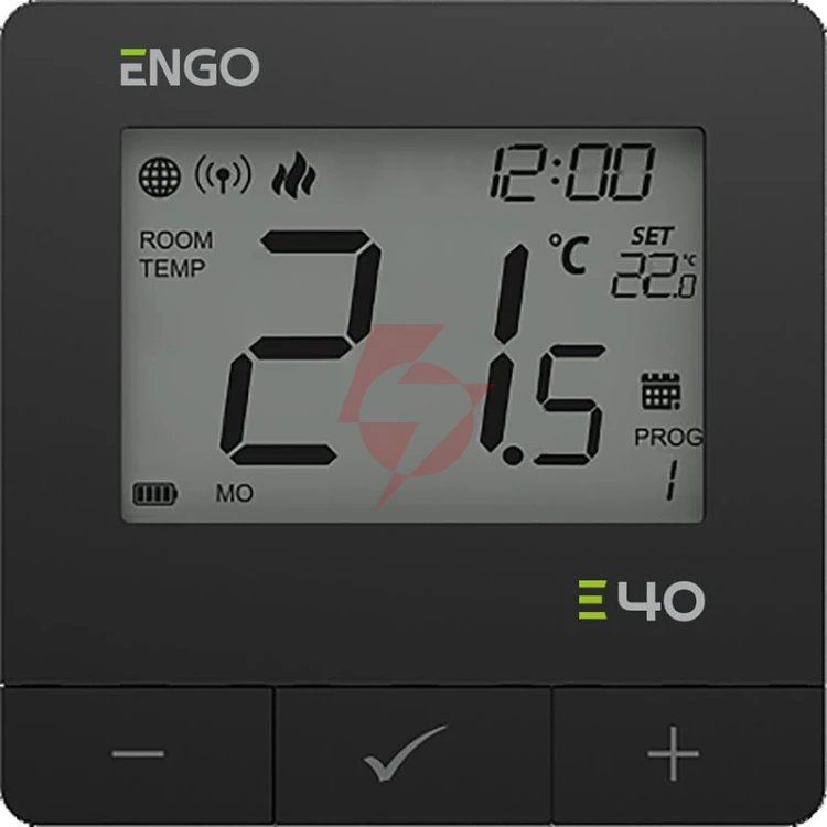 Engo controls e40-batb - programowany, internetowy, natynkowy regulator temperatury zigbee/868
