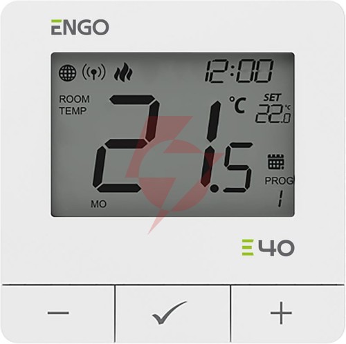 Engo controls e40-230w - programowany, internetowy natynkowy regulator temperatury zigbee/868m