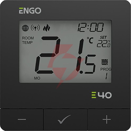 Engo controls e40-230b - programowany, internetowy natynkowy regulator temperatury zigbee/868m