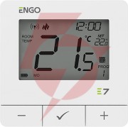Engo controls e7-rfw - programowany, bezprzewodowy regulator temperatury, biały
