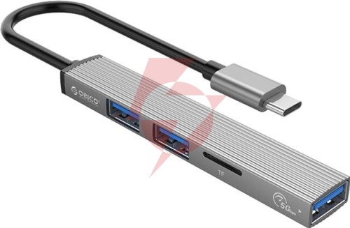 Orico hub usb-c 3xport usb-a, czytnik microsd, alu