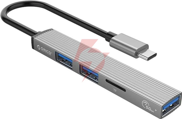 Orico hub usb-c 3xport usb-a, czytnik microsd, alu