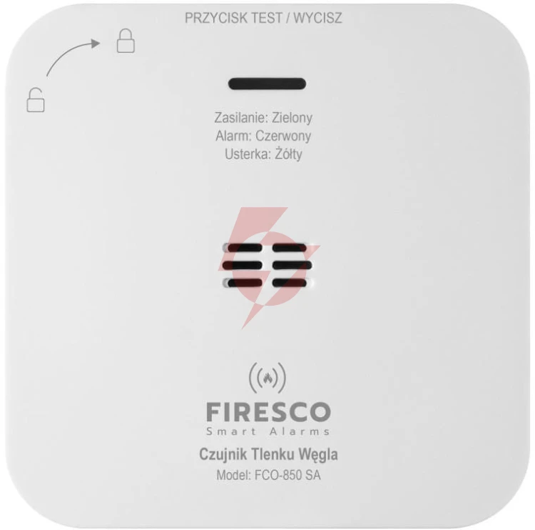 Zestaw czujników firesco czujnik czadu+czujnik dymu
