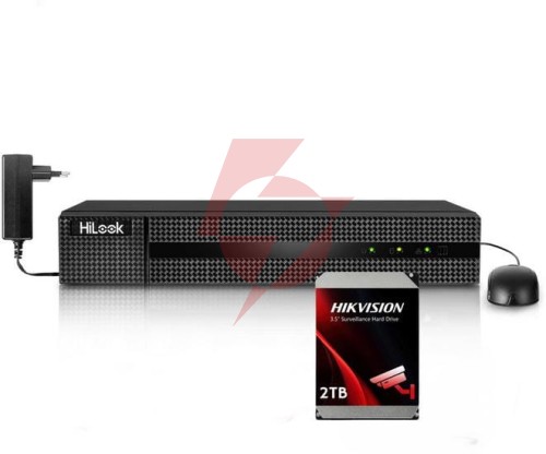 Rejestrator ip hilook 8 kanałowy 4mp nvr-8ch-4mp/8p z dyskiem 2tb