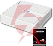Rejestrator ip hilook 8 kanałowy 4mp nvr-8ch-h/8p poe z dyskiem 2tb